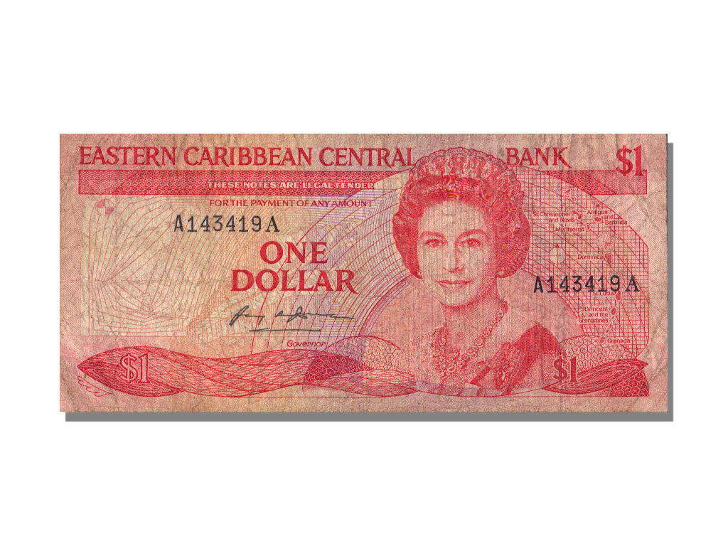 East Caribbean States, 1 Dollar, KM #17a, VF(20-25), A