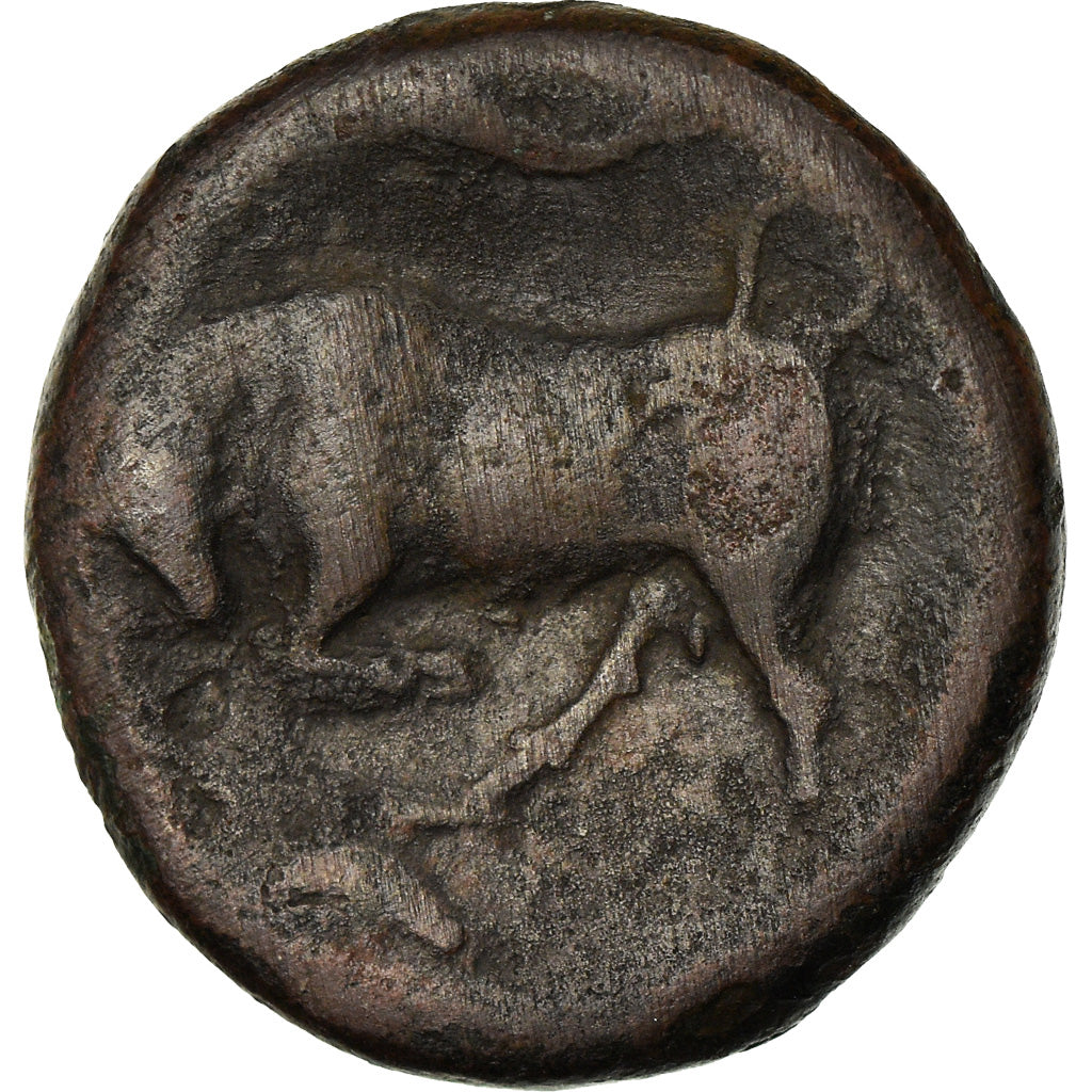 Coin, Sicily, Syracuse, Agathokles, Hemilitron, 317-310 BC, VF(20-25), Bronze