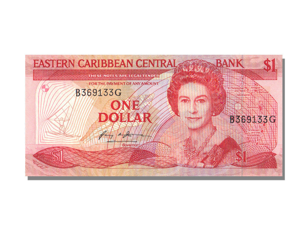 East Caribbean States, 1 Dollar, KM #17g, UNC(65-70), G