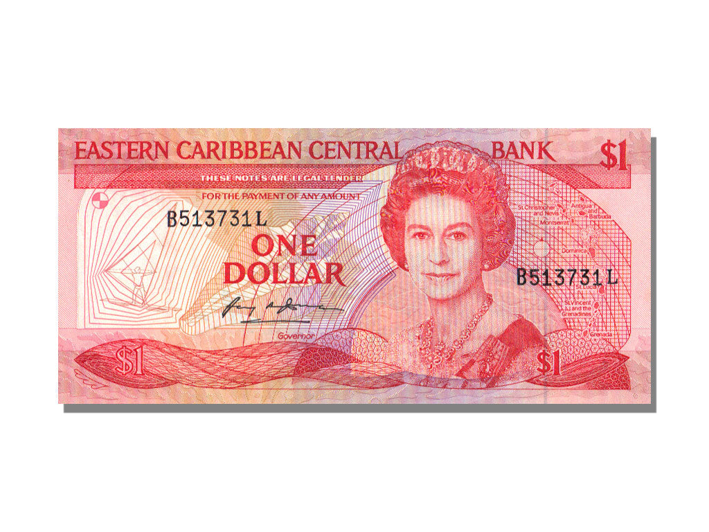 East Caribbean States, 1 Dollar, KM #17l, UNC(65-70), L