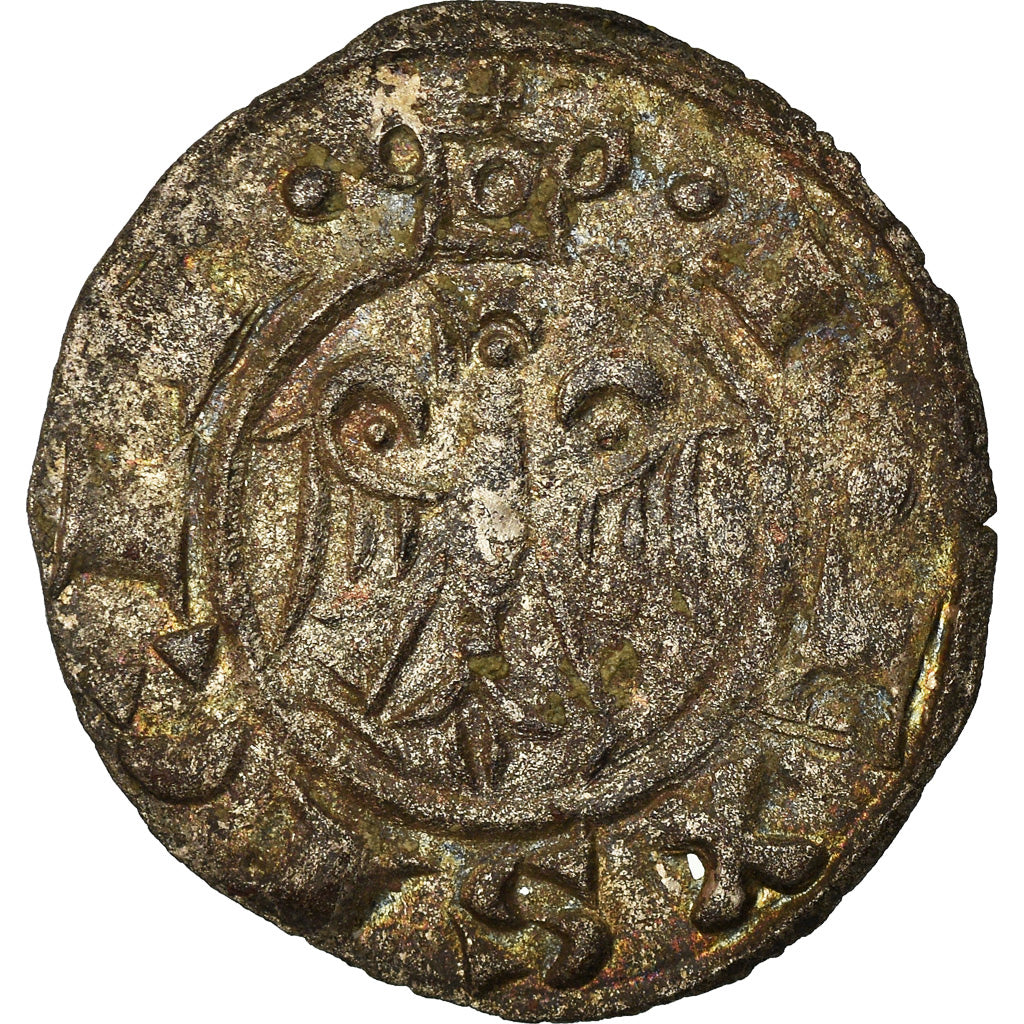 Coin, Italy, SICILY, Frederick II, Denaro, 1197-1250, Messina, EF(40-45), Billon