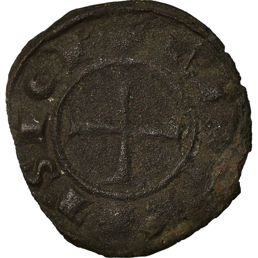 Coin, Italy, SICILY, Frederick II, Denaro, 1197-1250, Messina, VF(30-35), Billon