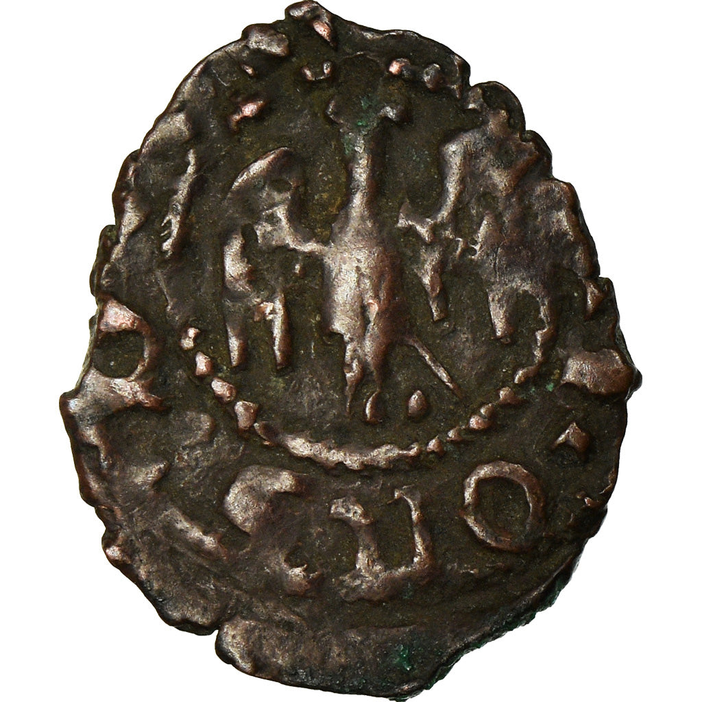 Coin, Italy, SICILY, Alfonso IV, Denaro, 1416-1458, VF(30-35), Billon