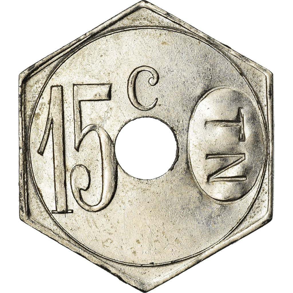 Münze, Frankreich, Tramways, Nantes, 15 Centimes, SS+, Nickel plated zinc
