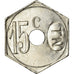 Münze, Frankreich, Tramways, Nantes, 15 Centimes, SS+, Nickel plated zinc