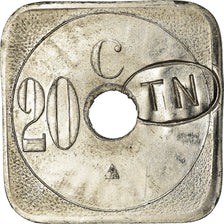 Moneda, Francia, Tramways, Nantes, 20 Centimes, EBC, Nickel plated zinc