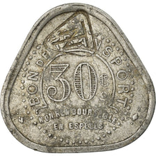 Coin, France, Compagnie des Tramways, Nantes, 30 Centimes, EF(40-45), Aluminium
