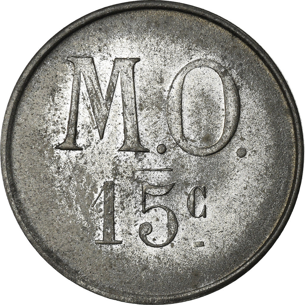 Moneda, Francia, Messageries de l'Ouest, Nantes, 15 Centimes, MBC+, Nickel