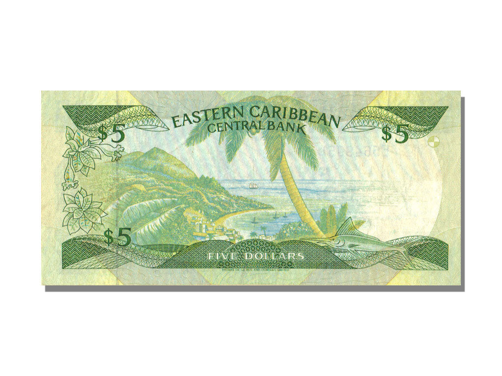Caribbean, 5 Dollars, AU(55-58), L