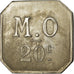 Munten, Frankrijk, Messageries de l'Ouest, Nantes, 20 Centimes, ZF+, Nickel