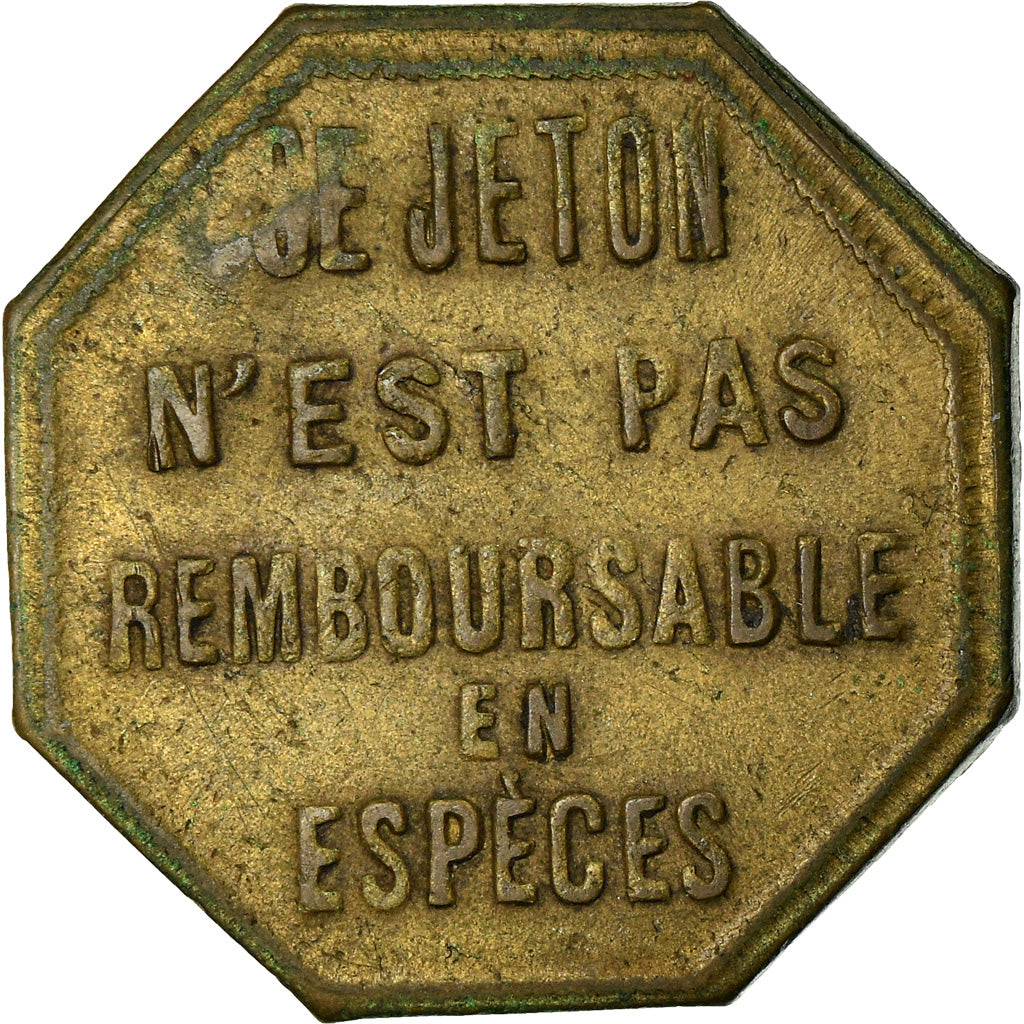 Moneta, Francia, Omnibus Tramways de Lyon, Lyon, 10 Centimes, 1919, BB, Ottone