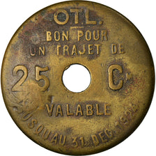 Coin, France, Omnibus Tramways de Lyon, Lyon, 25 Centimes, 1924, EF(40-45)