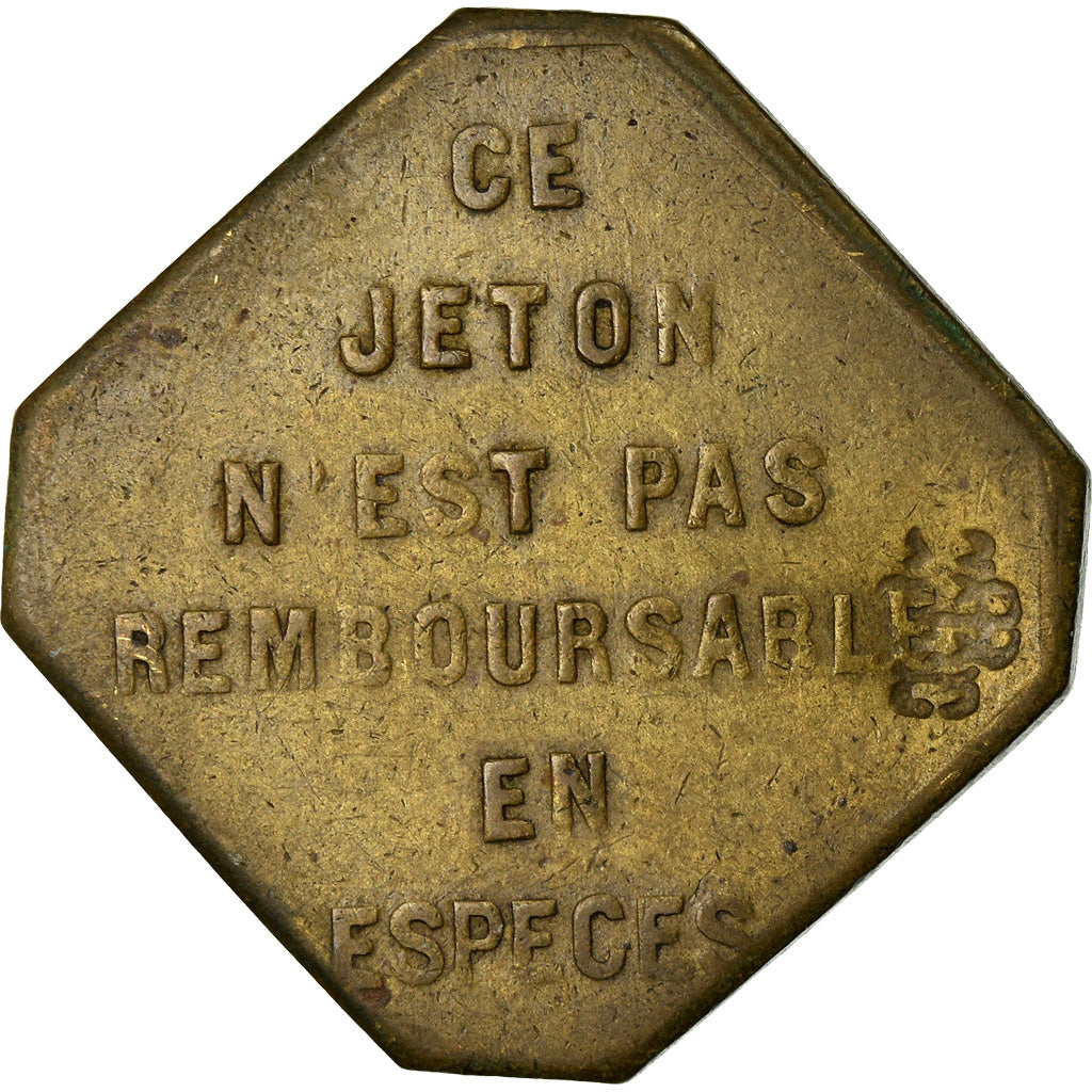 Monnaie, France, Omnibus Tramways de Lyon, Lyon, 25 Centimes, 1923, TTB, Laiton