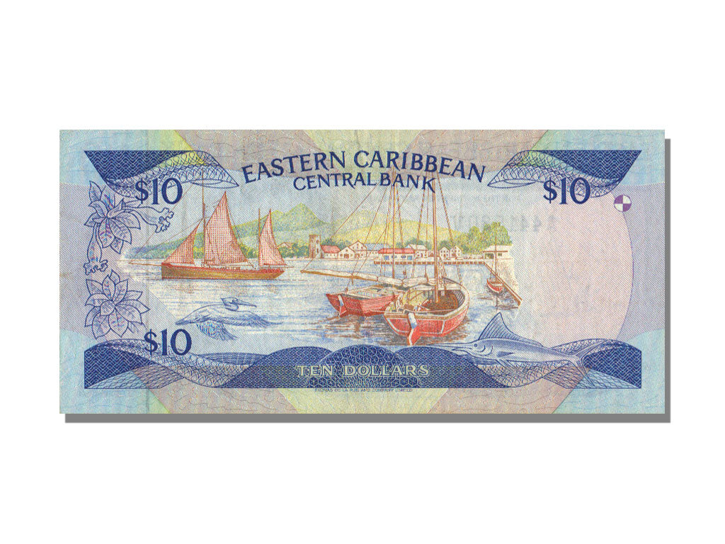 Caribbean, 10 Dollars, UNC(63), V