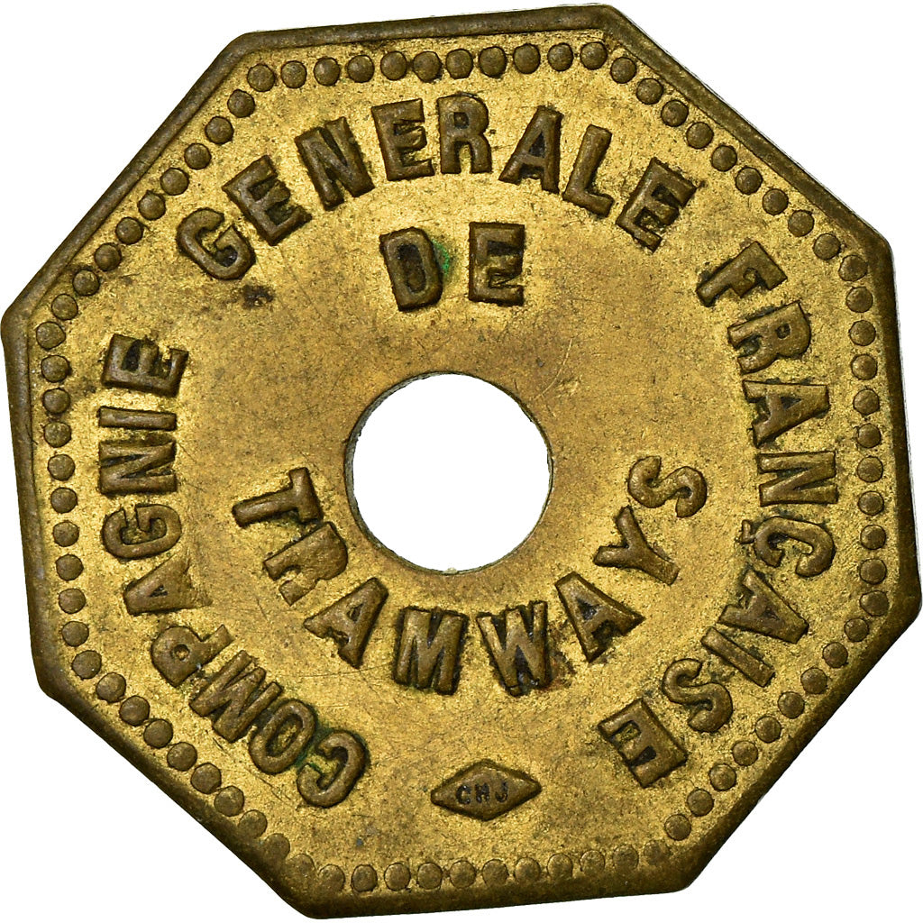 Coin, France, Cie Générale Française de Tramways, Orléans, 15 Centimes