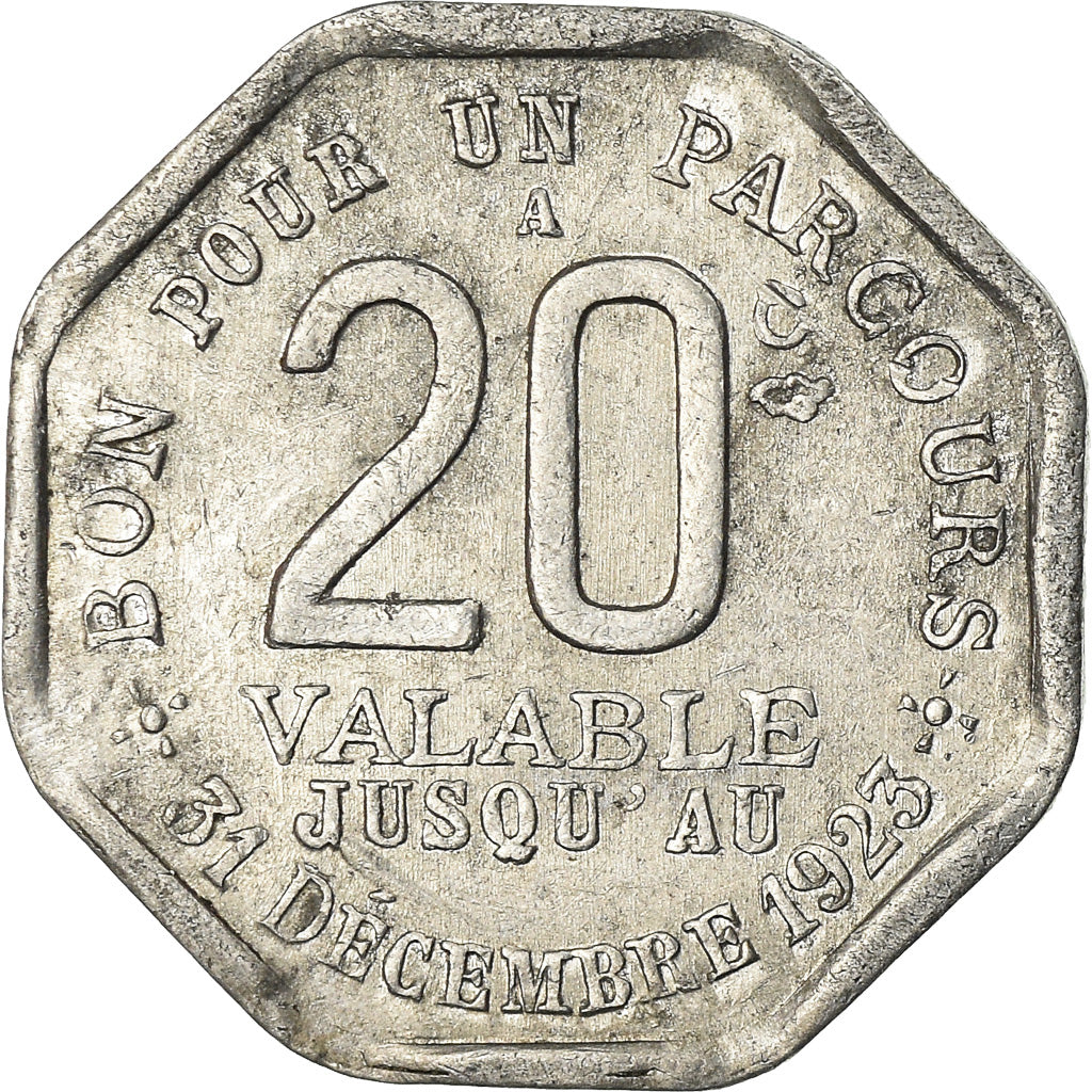 Münze, Frankreich, Transport en Commun Région Parisienne, Paris, 20 Centimes