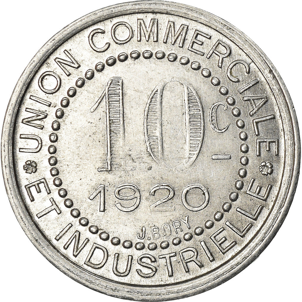 Moneta, Francia, Union Commerciale et Industrielle, Charlieu, 10 Centimes, 1920