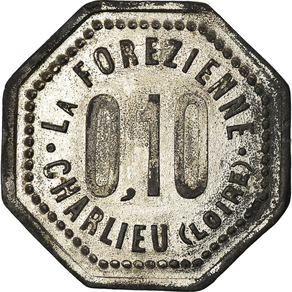 Coin, France, La Forézienne, Coopérative Civile, Charlieu, 10 Centimes