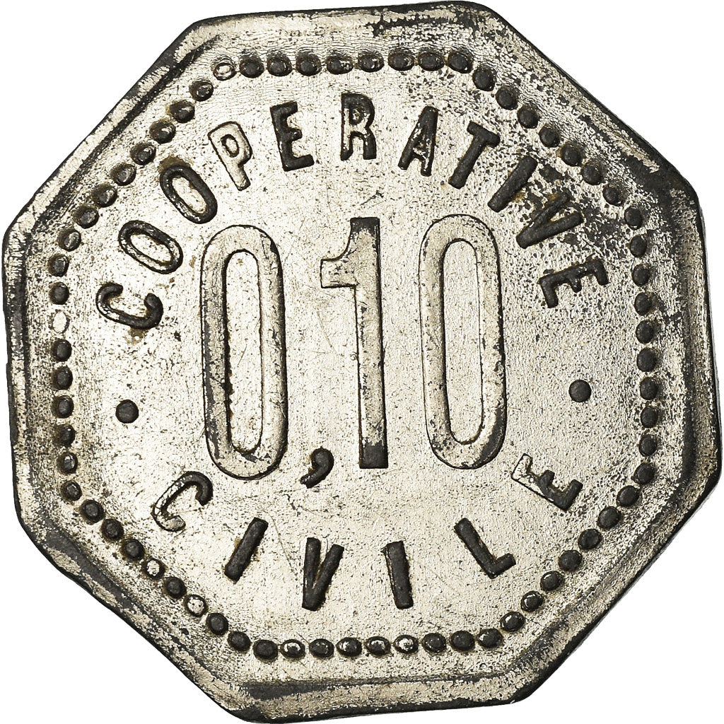 Coin, France, La Forézienne, Coopérative Civile, Charlieu, 10 Centimes