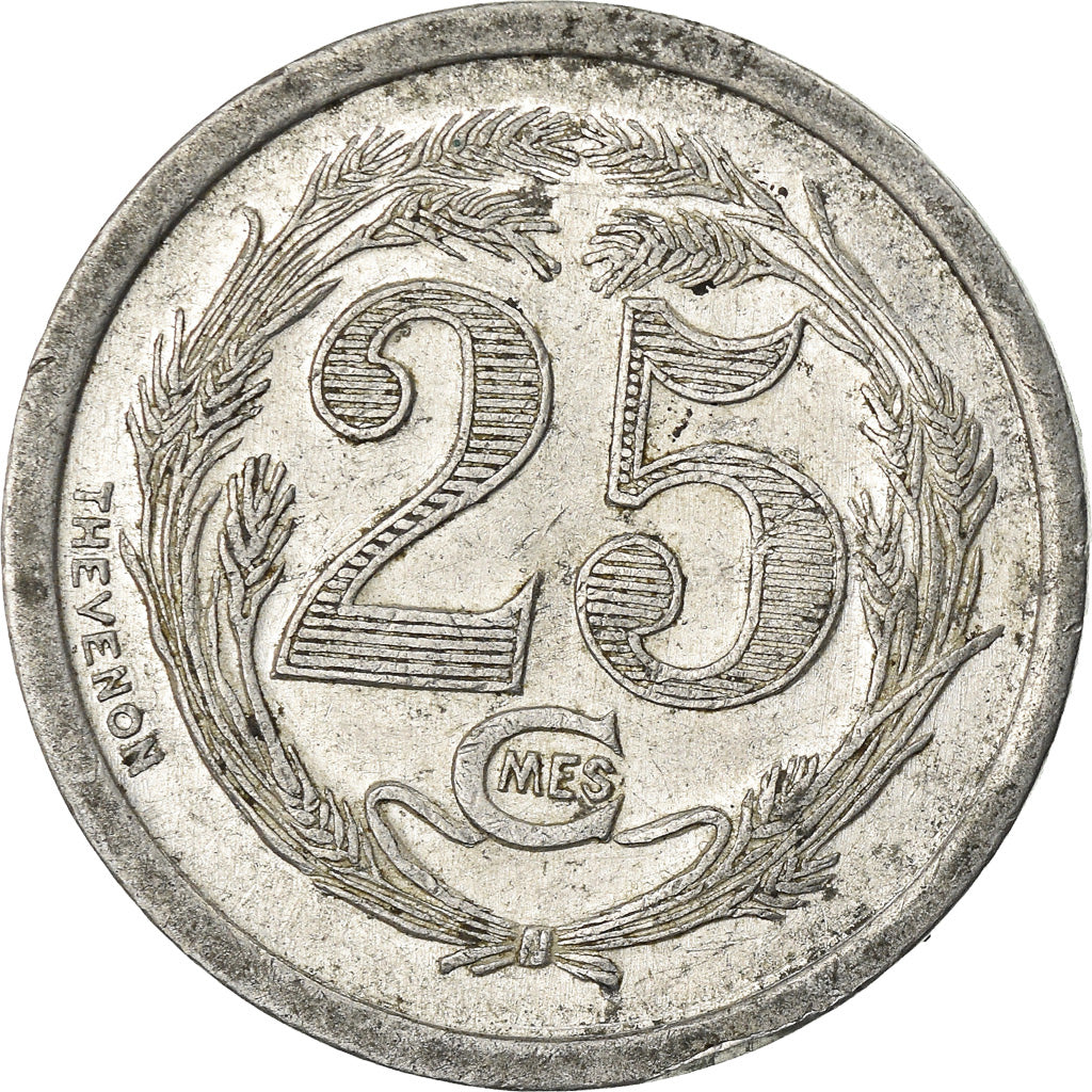 Coin, France, Union Commerciale et Industrielle, Chatellerault, 25 Centimes