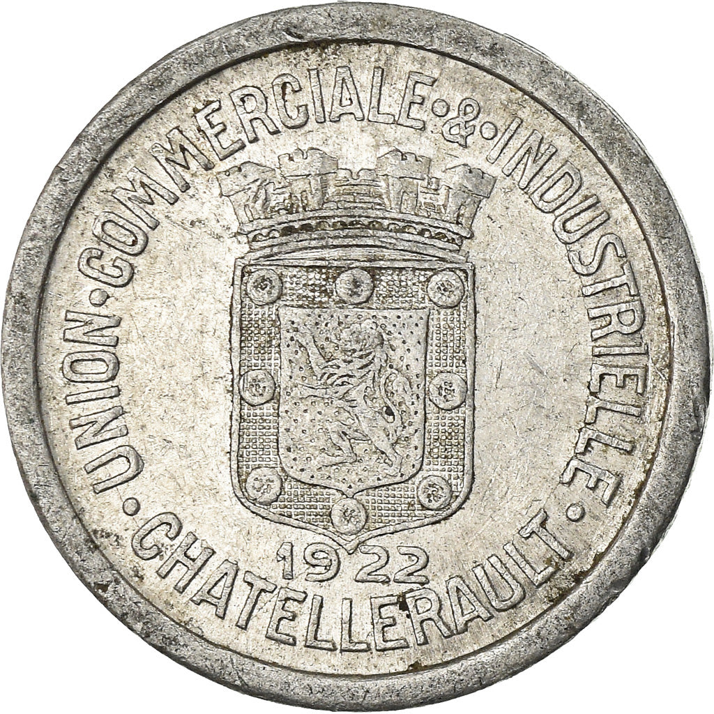 Coin, France, Union Commerciale et Industrielle, Chatellerault, 5 Centimes