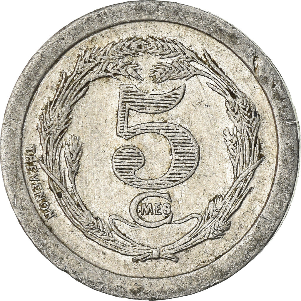 Coin, France, Union Commerciale et Industrielle, Chatellerault, 5 Centimes