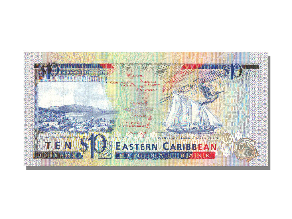 Banknote, East Caribbean States, 10 Dollars, KM:27A, UNC(65-70)