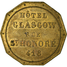 France, Jeton publicitaire, Paris, Hôtel Glasgow tenu par Mme Guillaume, TTB+