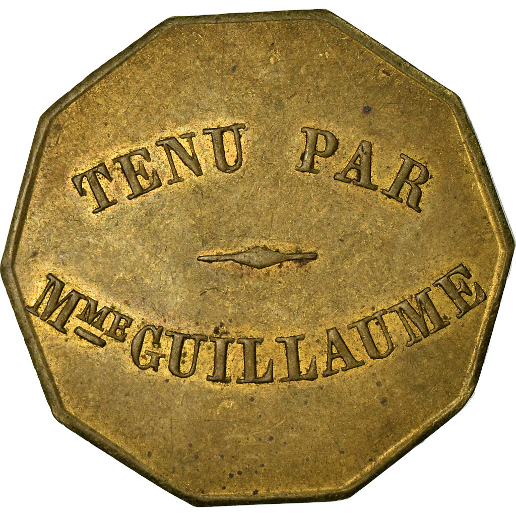 France, Jeton publicitaire, Paris, Hôtel Glasgow tenu par Mme Guillaume, TTB+