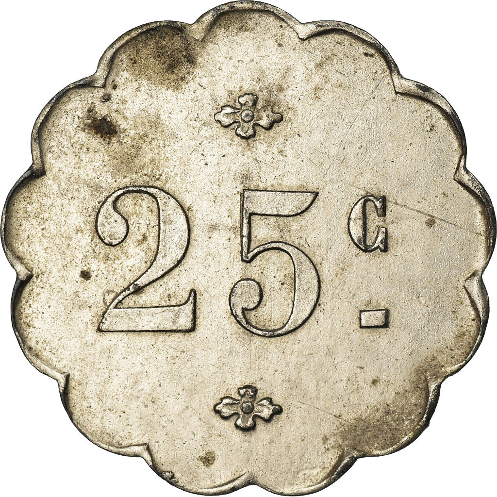 Moneda, Francia, Kermesse du Fg. St. Germain, Paris, 25 Centimes, MBC+, Nickel