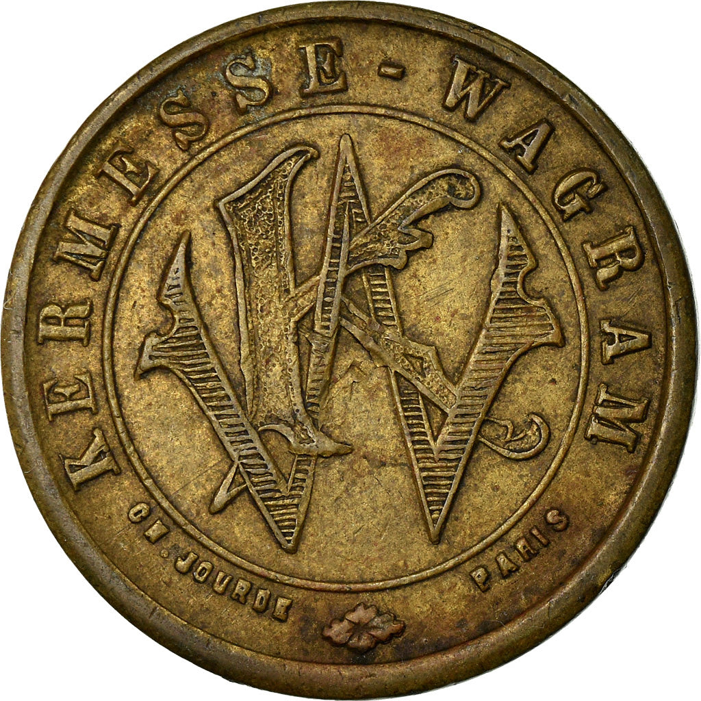 France, Jeton, Paris, Kermesse Wagram, Jeton d'audition, TTB, Laiton