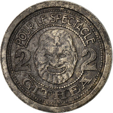 France, Jeton, Paris, CITHEA, Jeton de Spectacle, 2 Coupons, 1932, TTB