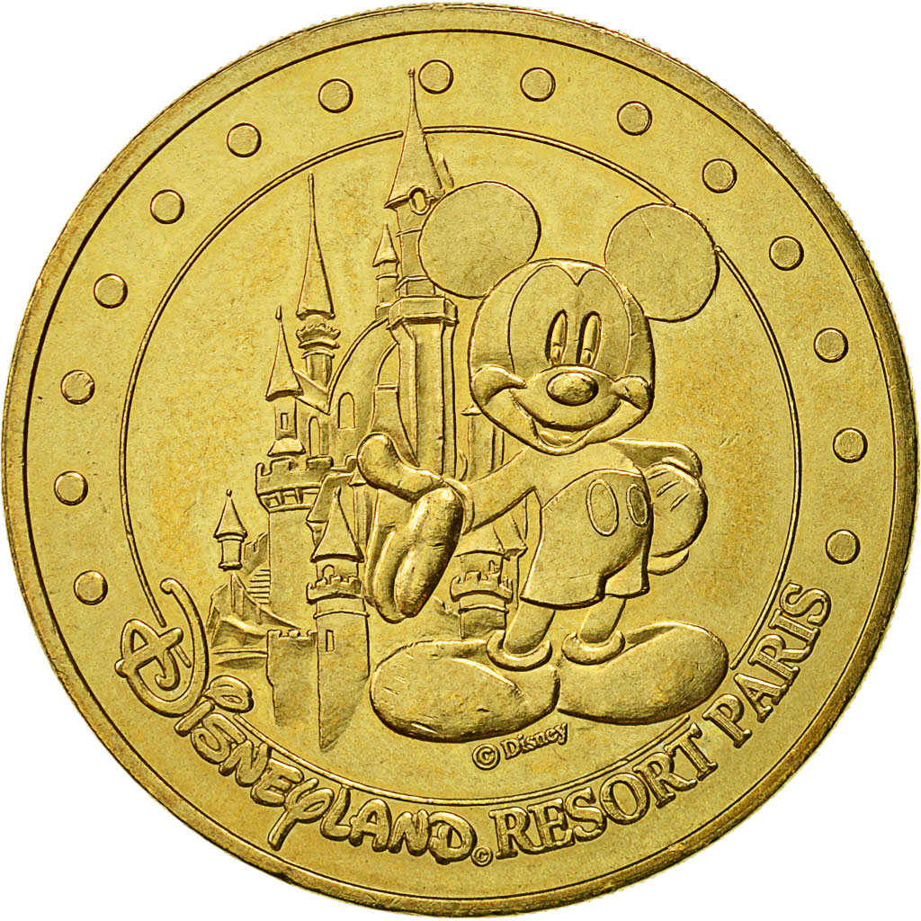 France, Token, Touristic token, Disneyland n°1 - le château, 2004, Monnaie de