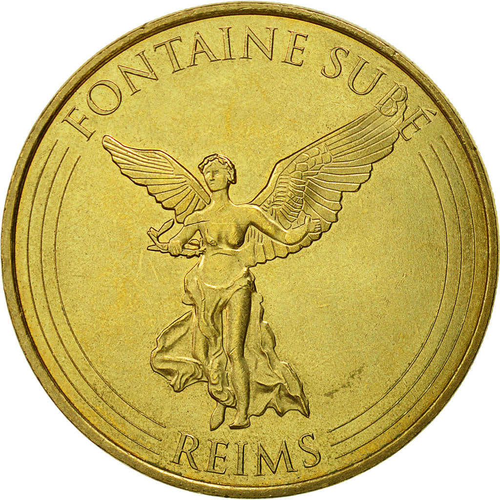 France, Token, Touristic token, Fontaine Subé - Reims, 2016, Monnaie de Paris