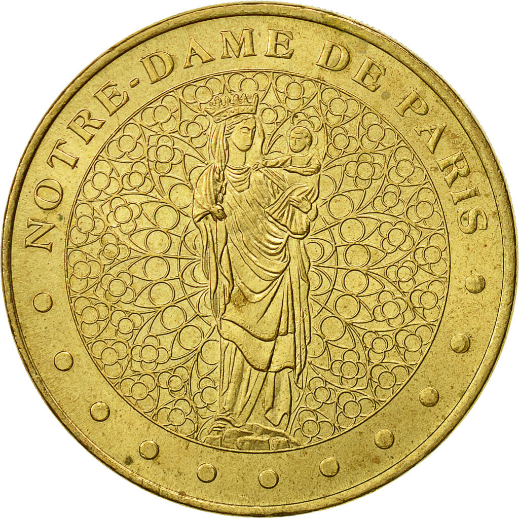Francia, Token, Touristic token, Notre Dame - Vierge à l'enfant, 2001, Monnaie