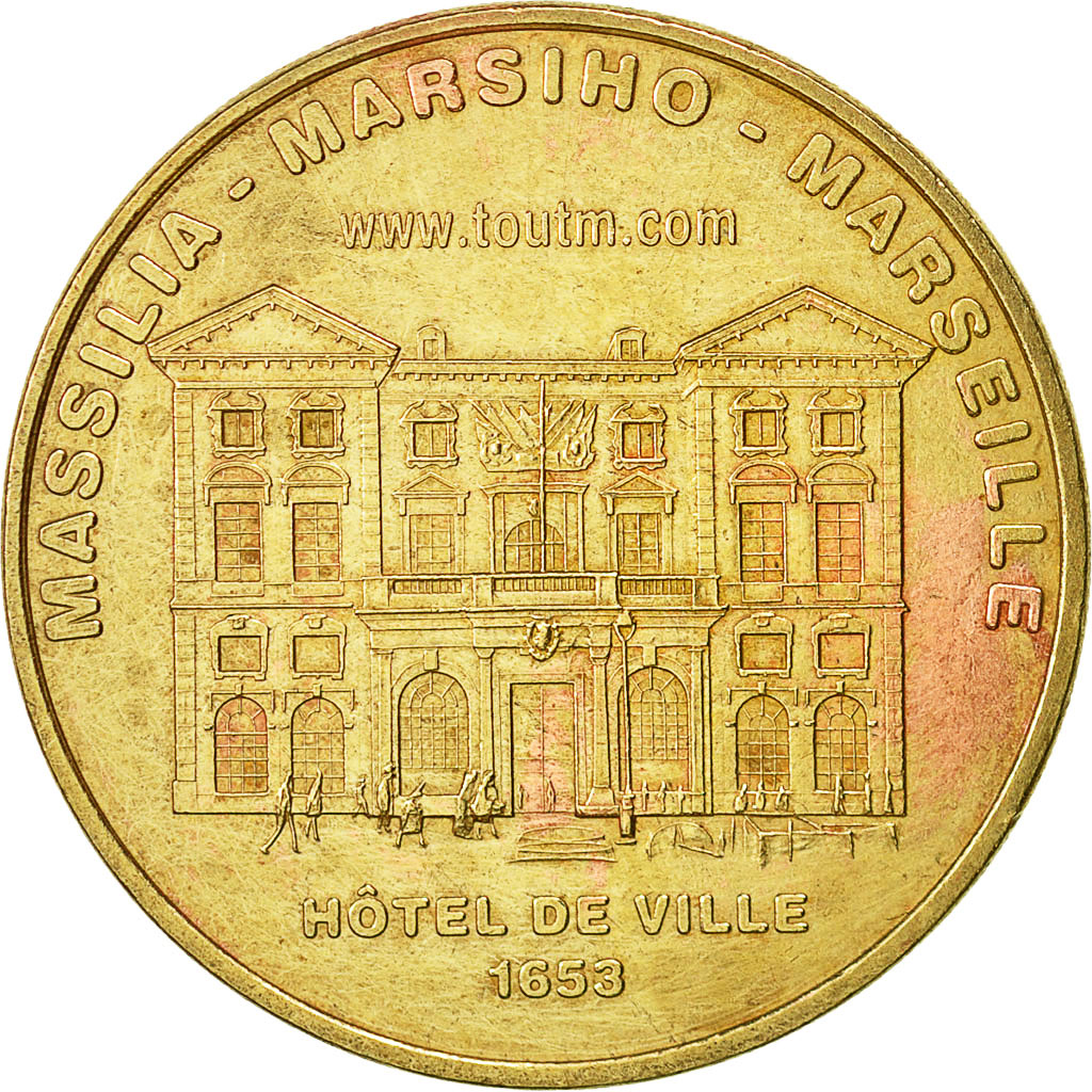 France, Token, Touristic token, Marseille - Hotel de Ville, 2008, Monnaie de