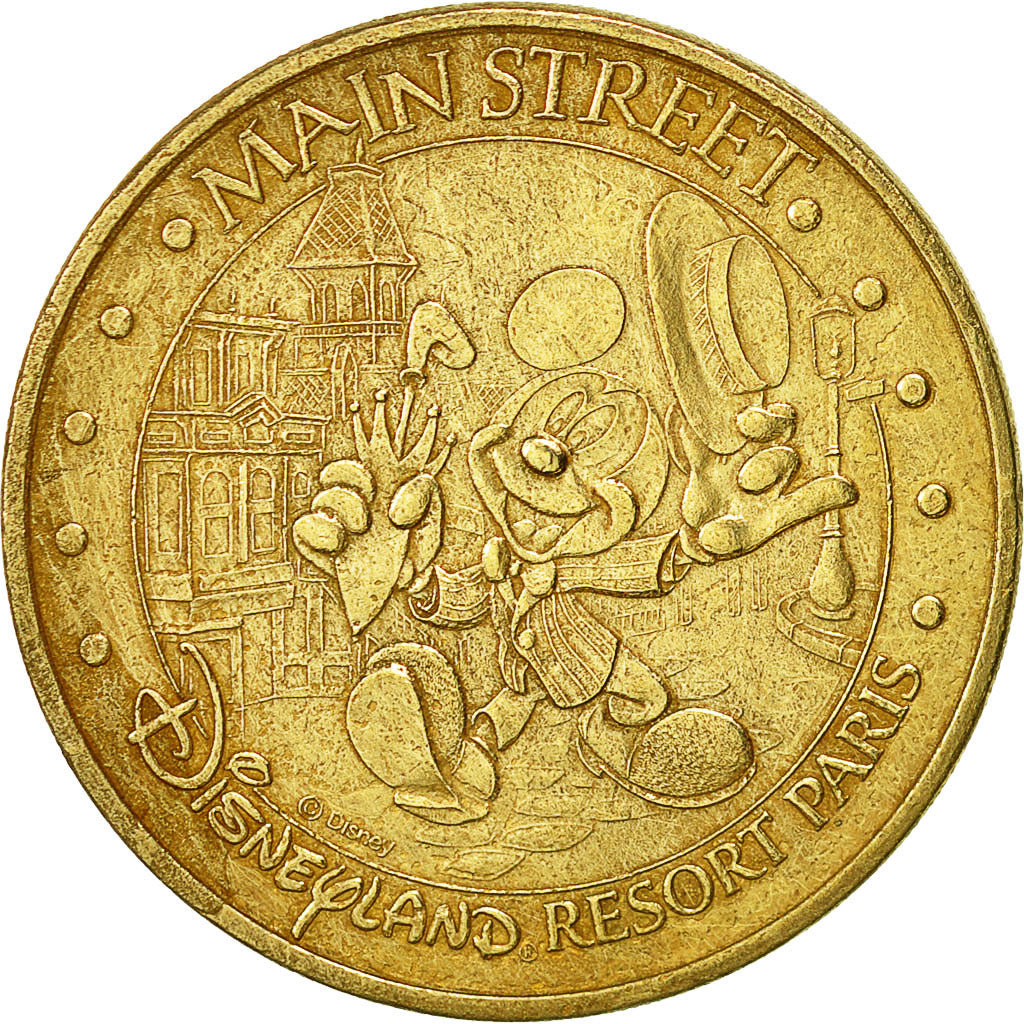 Francia, Token, Touristic token, Disneyland n°3 - Main Street, 2008, Monnaie de