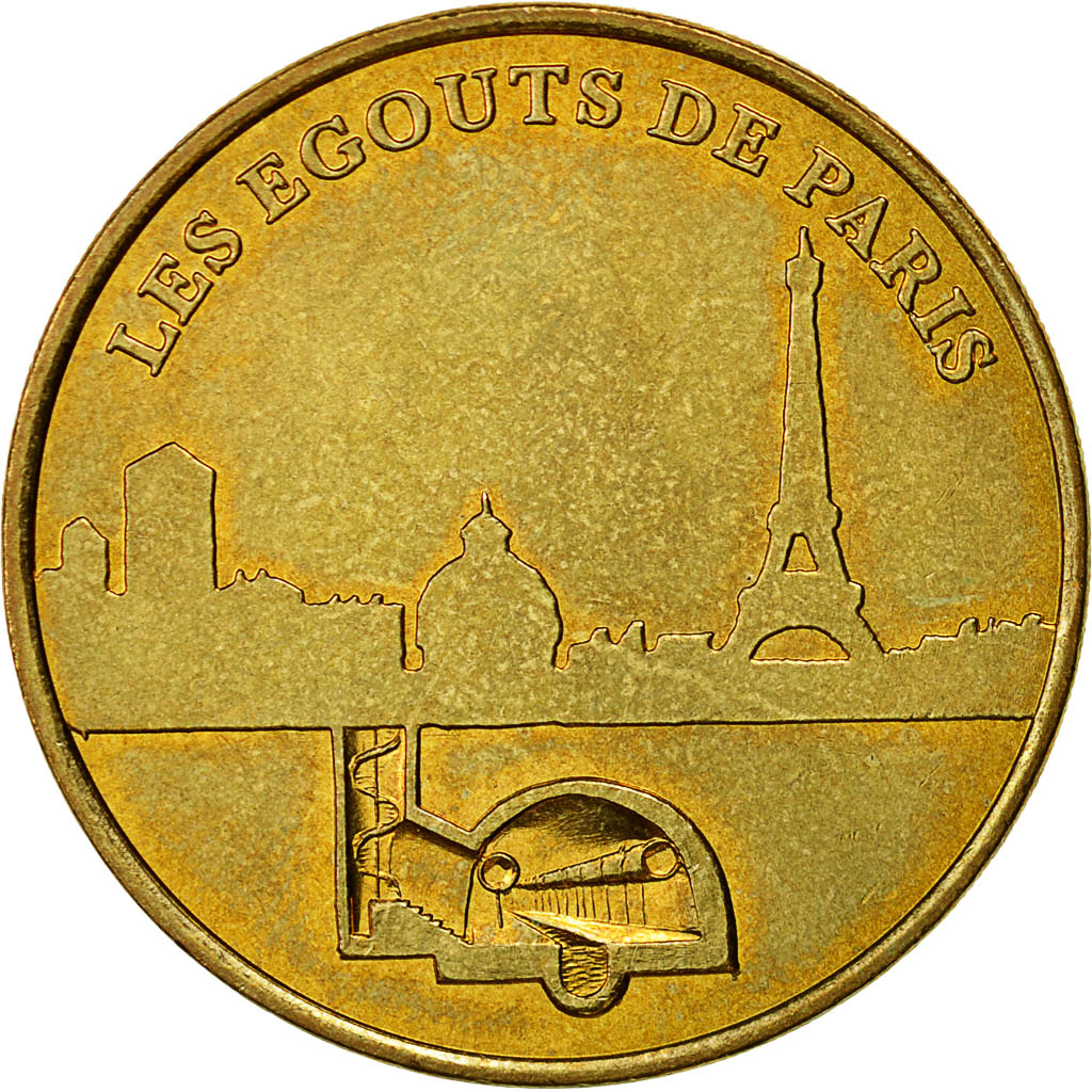 France, Token, Touristic token, Paris - Les Egouts, 2003, Monnaie de Paris