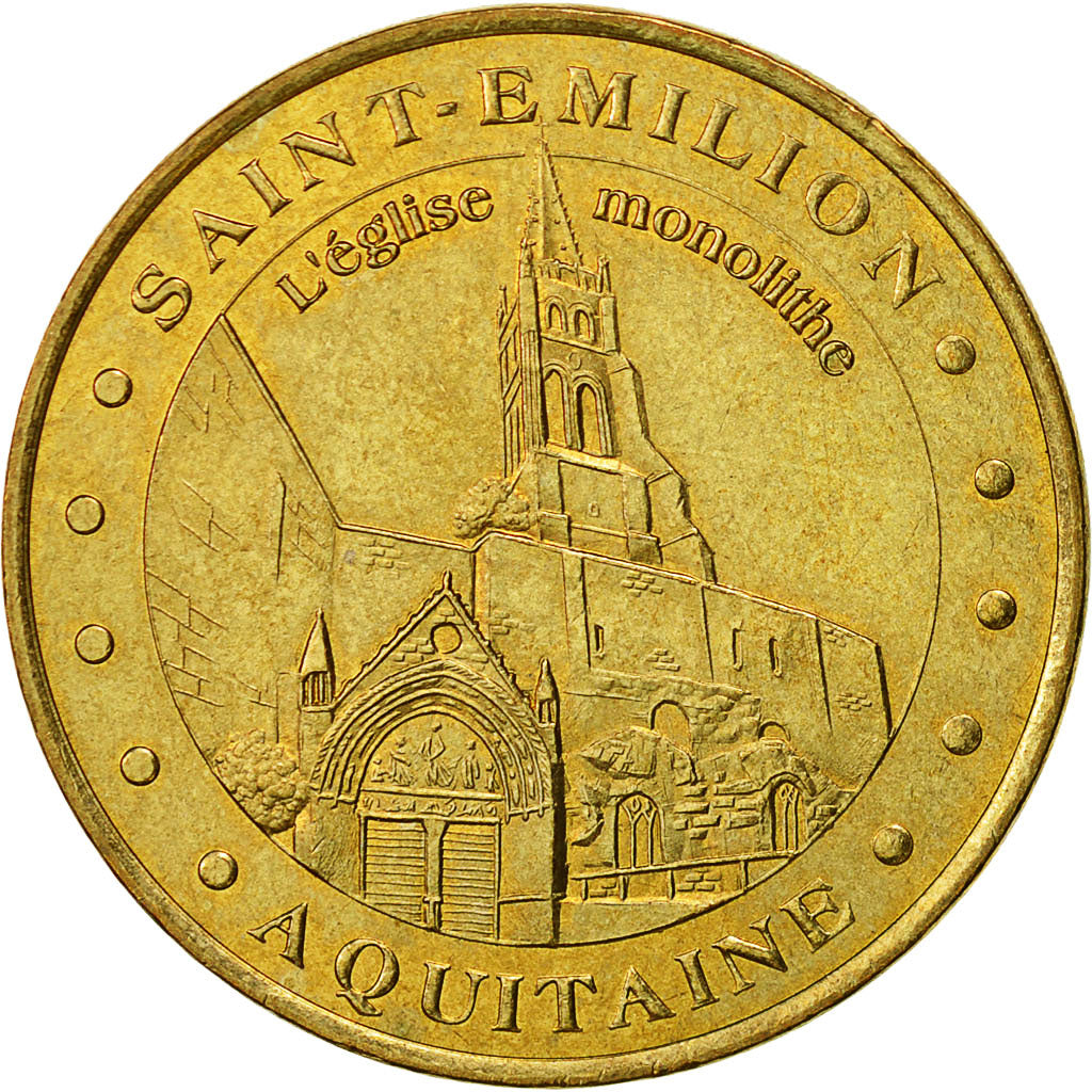France, Token, Touristic token, Saint Emilion - Eglise, 2002, Monnaie de Paris