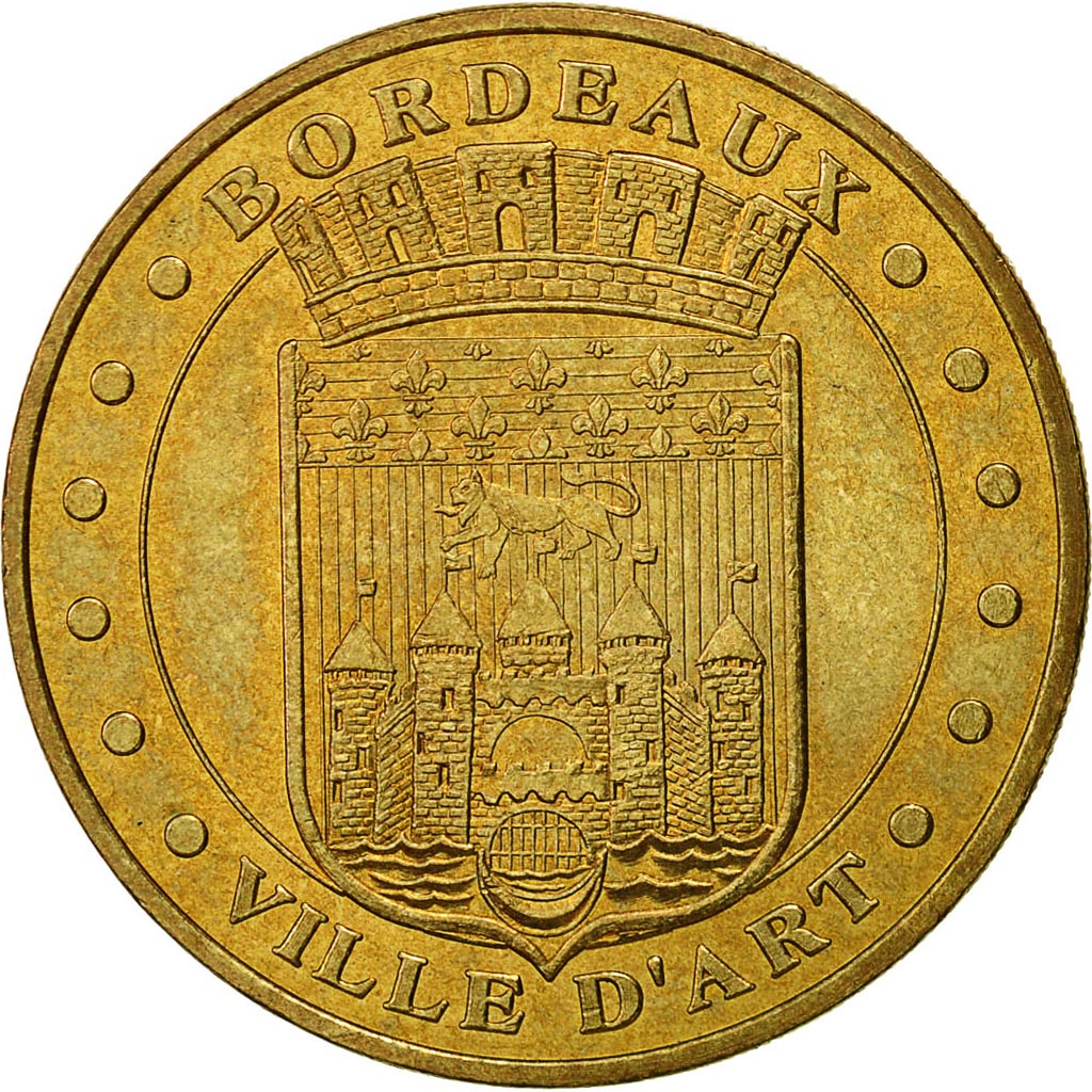 France, Token, Touristic token, Bordeaux - Ville d'Art, 2003, Monnaie de Paris