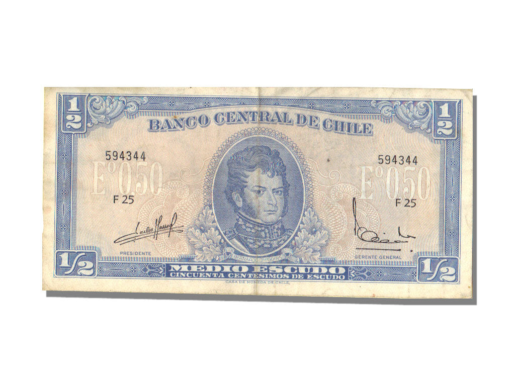 Biljet, Chili, 1/2 Escudo, TTB
