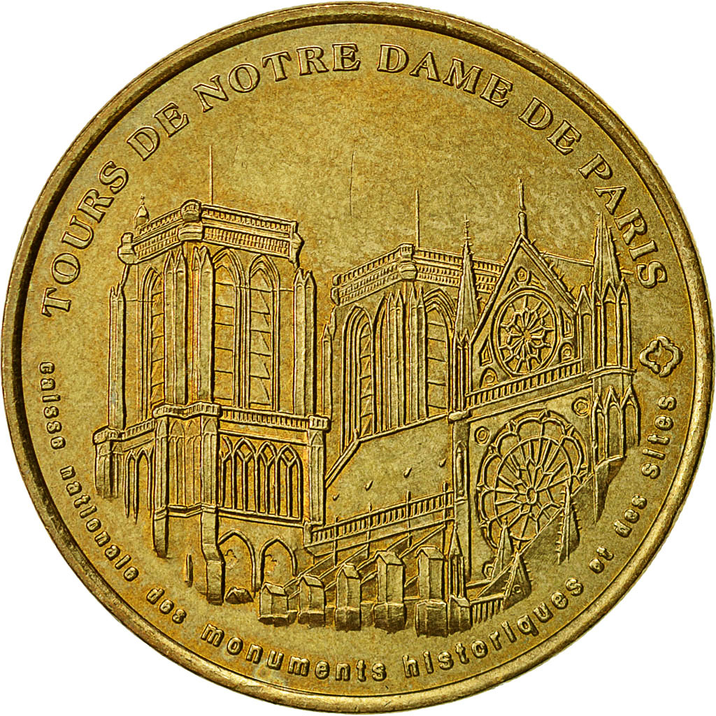 France, Token, Touristic token, Paris-  Tours de Notre Dame n°1, 2003, Monnaie