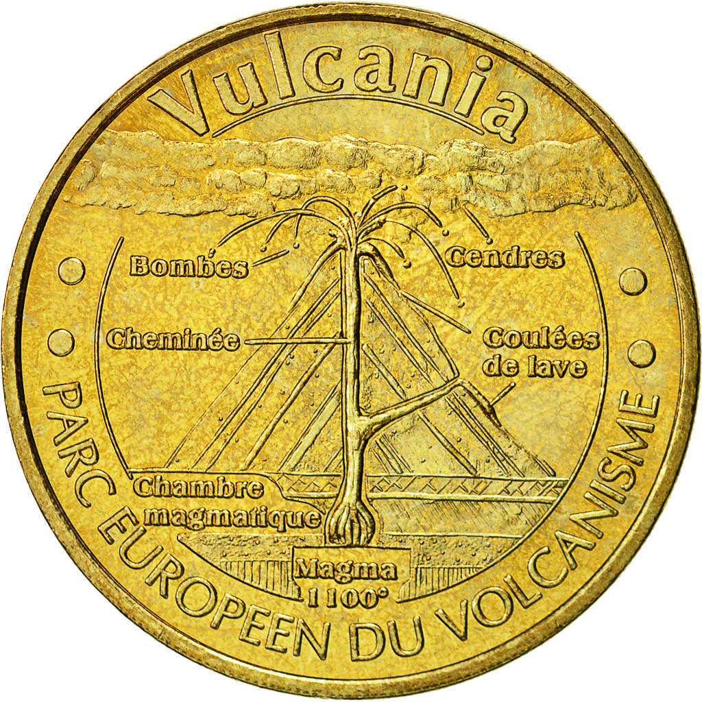 Frankreich, Token, Touristic token, Saint-Ours-Les-Roches - Vulcania n°3, 2005