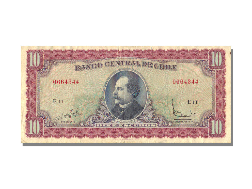 Chile, 10 Escudos, EF(40-45)