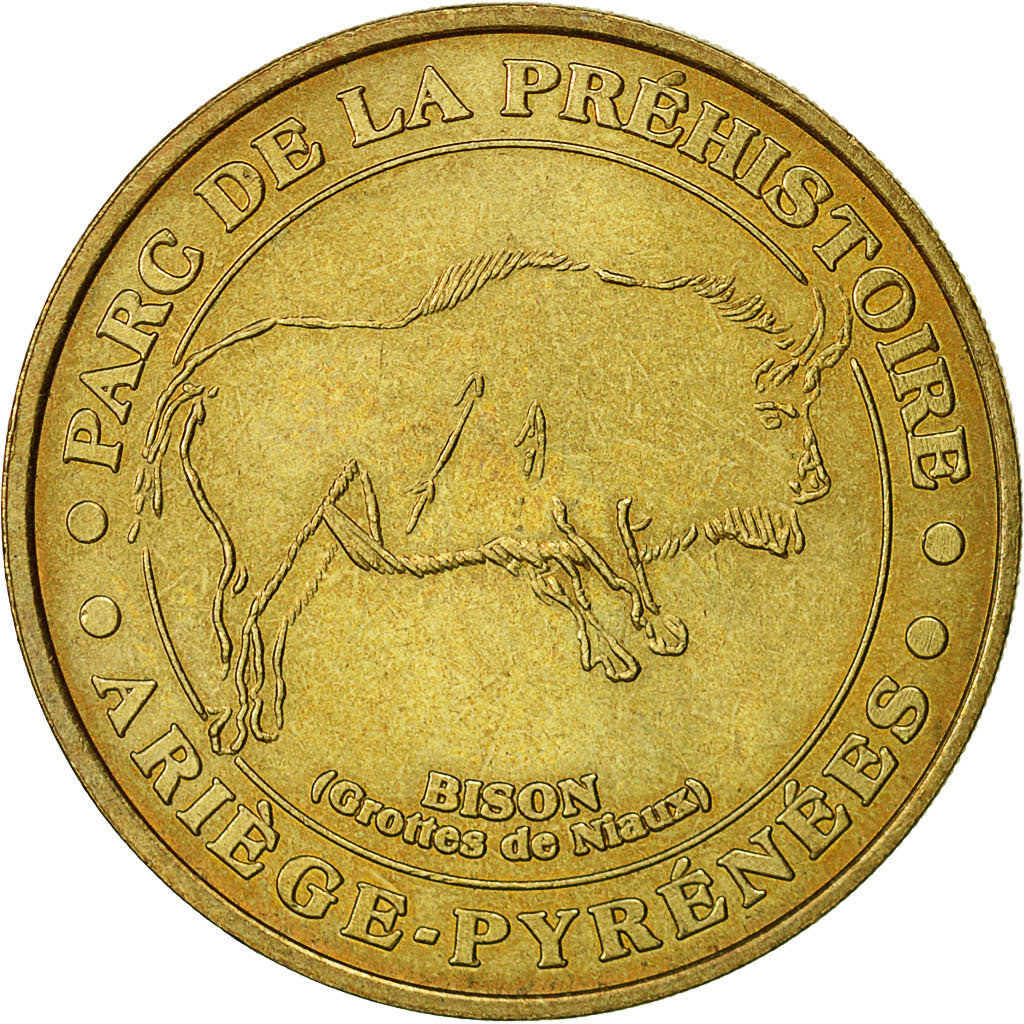 France, Token, Touristic token, Tarascon - Parc préhistoire - Bison, 2004