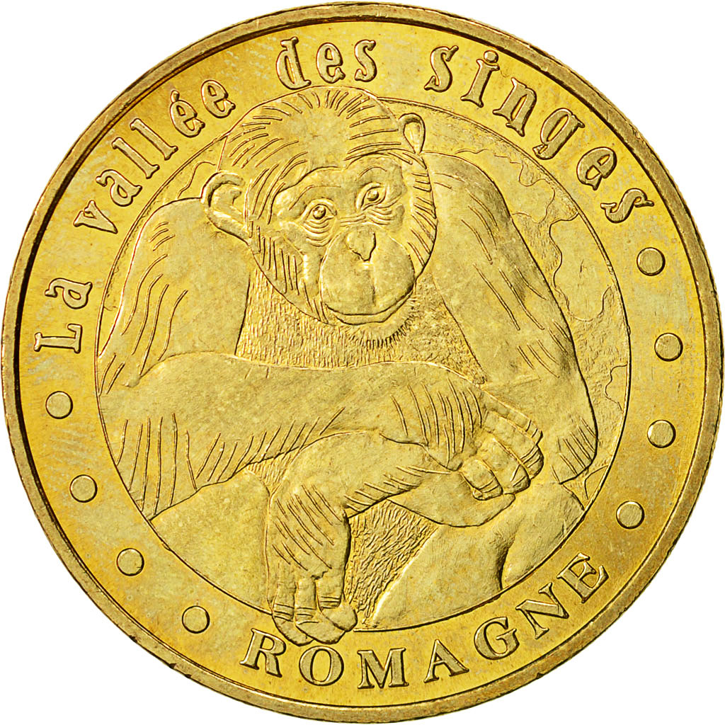 France, Token, Touristic token, Romagne -  Vallée des singes n°3, 2006