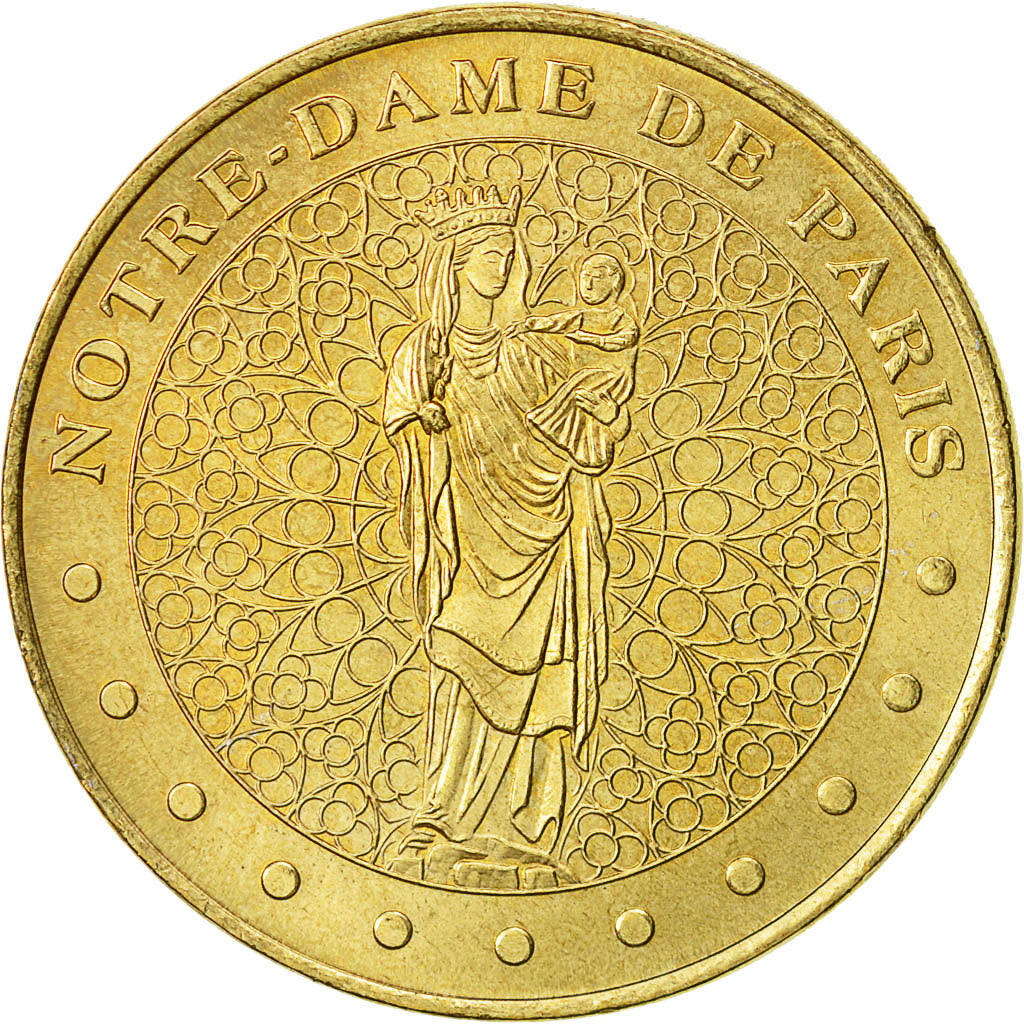 France, Token, Touristic token, Paris - Notre Dame - Vierge à l'enfant, 2001