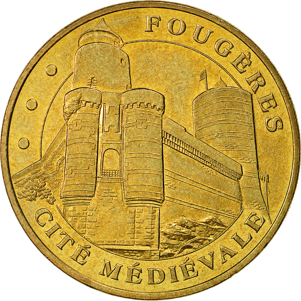 France, Token, Touristic token, Fougères - Cité médiévale n° 2, 2003