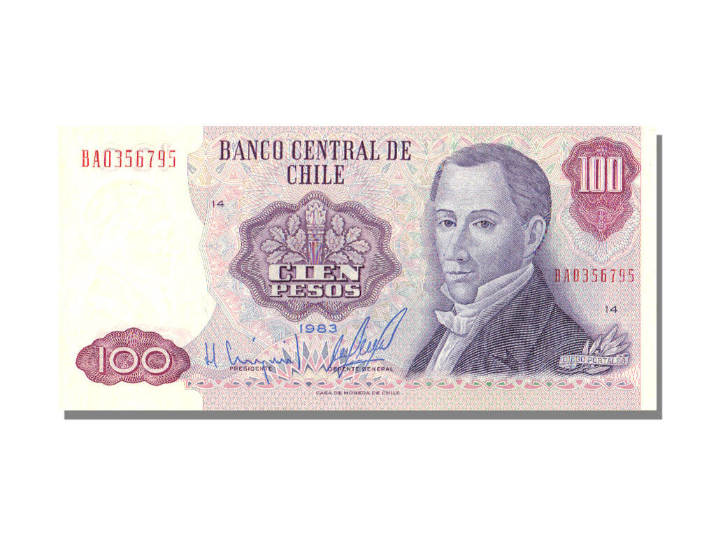 Chile, 100 Escudos, 1983, UNC(65-70), BA