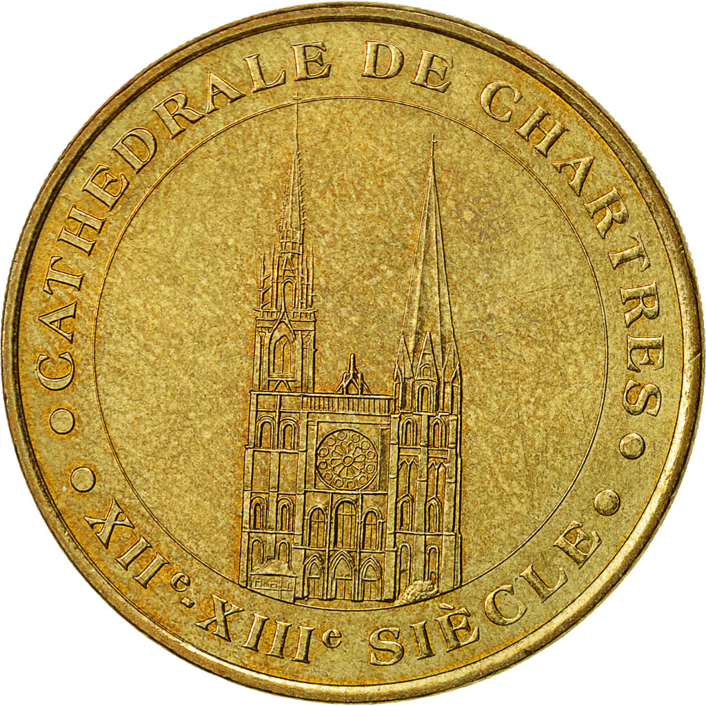 France, Token, Touristic token, Chartres - La Cathédrale n°2, 2002, MDP